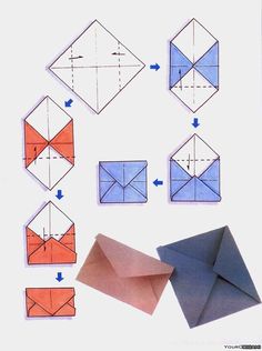 an origami box is shown with the instructions to make it out of paper