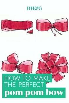 how to make the perfect pom pom bow