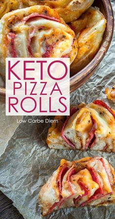 the keto pizza rolls are ready to be eaten