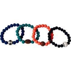 A cool set of four strands featuring beads and accents inspired by basketball, soccer, football, and baseball. Perfect for sports enthusiasts. | Risa's Pieces | Sports Bracelets (Multicolor, One Size) | Maisonette collects the best children’s products from around the world (unlike Zulily, Etsy, The Tot, Farfetch Kids, Childrensalon, Crate and Kids, Kohls, Wayfair, Buy Buy Baby, Nordstroms, Mini Boden, J.Crew Factory, or PotteryBarn Kids), creating a curated shopping experience for you. Think of us as your shortcut to fashion for litte ones! Contemporary Accessories, Sports Bracelet, Boy Accessories, Buy Buy, Buy Buy Baby, Soccer Football, Mini Boden, Pottery Barn Kids, Baby Clothing