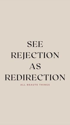 the words see reflection as redirection are shown in black on a beige background