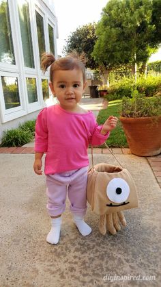 Little Mikey and Boo Monsters Inc Costume - DIY Inspired Sully Costume Diy, Monsters Inc Costume Diy, Monsters University Costumes, Monsters Inc Halloween Costumes, Boo Halloween Costume, Monsters Inc Decorations