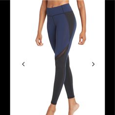 Mid-Rise Yoga Leggings, Nwt. Black Mesh Panels In Mid Thigh, Gold Logo Design On Back Of Leg. Navy And Black Color Block Pattern. Vita Atletica May Not Be As Well Known As Lululemon But Is Every Bit As High Quality. Navy Athleisure Yoga Pants, Navy Athleisure Pants For Yoga, Navy Fitted Leggings For Workout, Navy Compression Athleisure Bottoms, Navy Stretch Workout Leggings, Navy Athleisure Pants For Gym, Navy Athleisure Pants For Sports, Navy Athleisure Pants For The Gym, Navy Sports Leggings