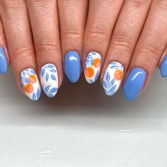 paige hofheins (@painted.bypaige) • Instagram photos and videos Leaf Nails, Cute Nail Art Designs, Summery Nails, Nails 2021, Vacation Nails, Chic Nails, Dope Nails, Short Acrylic Nails, Best Acrylic Nails