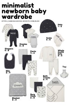 Newborn Clothes Checklist, Minimalist Baby Clothes, Baby Hospital Bag, Baby Wardrobe, Perfect Capsule Wardrobe, Baby Routine, Baby Essentials Newborn, Newborn Baby Tips, Newborn Mom