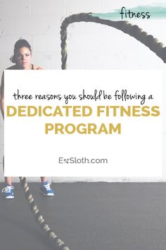 a woman holding a sign that says, three reasons you should be following a dedicated fitness program