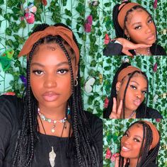 braids with headband Headbands With Box Braids, Headband And Braids Black Women, Box Braids And Headbands, Box Braids Hairstyles With Headband, Headband With Box Braids, Box Braids With Headband, Braids With Headband, Braids Headband, Knotless Styles