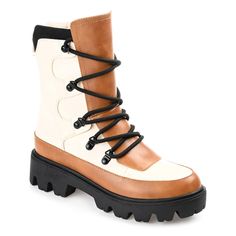 TERRAIN Extra Wide Calf Boots, Hiking Fashion, Platform Block Heels, Stylish Boots, Wide Calf Boots, Lace Up Booties, Journee Collection, Calf Boots, Moto Boots