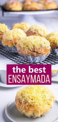 the best ensaymada is made with fresh cheese and then baked in muffin tins