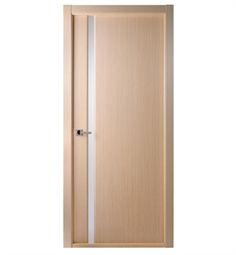 an open wooden door on a white background