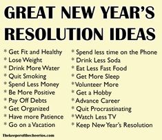 the new year's resolution ideas are here