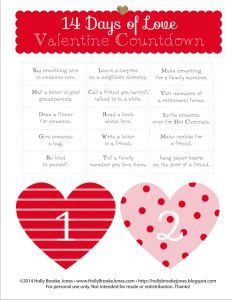 valentine's day printables for kids with hearts and numbers on the front