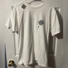 Vans Tshirt Size M Never Worn Has Tags Vans Shorts, Vans Shirts, Vans Shirt, Skateboard Tshirt, Ron Jon Surf Shop, Vans White, Light Blue Shorts, Men's Vans, Vans Off The Wall