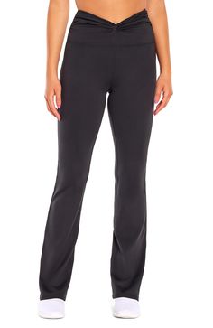 PRICES MAY VARY. High-rise bootcut pant with 4" waistband for full coverage, tummy control, and slimming compression. Contender Luxe is fit for ultimate versatility and everyday comfort. It's a moisture-wicking and double-knit fabric for added coverage, with a brushed finished that makes it soft, smooth and extra cozy. Unique gathered waistband with center front twist. Flared, full-length, boot-cut silhouette looks good on any figure. Inseam: 32 inches Bootcut Pants, Double Knit, Double Knitting, Boot Cut, Moisture Wicking, Knitted Fabric, Knit Fabric, Full Length, High Rise