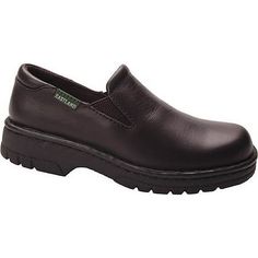 The Eastland Newport Womens Slip-On Casual Shoe is the perfect leather casual shoe for any woman with active weekends or love of the outdoors. The durable polyurethane soles are lightweight and sturdy, ideal for outdoor activities. The sleek leather uppers, available in both brown and black, feature elastic insets in the vamp for comfort and ease of movement. The fully lined and cushioned insole provides support for long hours on your feet. This comfortable slip-on shoe has a low 1 1/2-inch heel Outdoor Slip-ons With Ortholite Insole, Outdoor Slip-ons With Round Toe And Rubber Sole, Outdoor Slip-ons With Rubber Sole And Round Toe, Rubber Sole Slip-ons For Outdoor Activities, Steel Toe Walking Shoes, Casual Steel Toe Walking Shoes, Synthetic Walking Shoes With Reinforced Round Toe, Classic Round Toe Slip-ons For Outdoor, Eastland Shoes