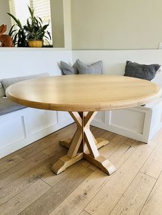 Table, dinner, breakfast table, round table Breakfast Table Round, White Oak Table, Craftsman Details, Table Dinner, Table Round, Multi Step, Kitchen Dining Tables, Oak Table, Breakfast Table