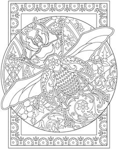 a coloring book page with an image of a cartoon character in the middle of it