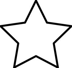 a black and white image of a star with one side facing the viewer, on a plain background