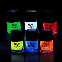 PartyGlowz Dark Accessories, Glow Bracelets, Dark Nail, Dark Nail Polish, Neon Nail Polish, Natural Nail Art, Glow Paint, Fingernail Polish, Glow Nails