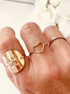 Gold Heart-shaped Ring For Birthday, Gold Heart Ring For Valentine's Day Birthday, Heart Shaped Stackable Rings For Valentine's Day, Gold Rings With Heart Charm For Mother's Day, Everyday Personalized Heart Ring, Rose Gold Heart-shaped Stackable Rings As Gift, 14k Gold Stackable Rings With Heart Charm For Gift, Heart-shaped Rose Gold Stackable Rings As Gift, Adjustable Gold Heart Ring For Mother's Day