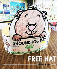 a groundhog day ice cream container with the words groundhog day written on it