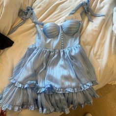 New With Tags. Size Small. Purchased Directly From Website Never Worn. Neon Aesthetic, Blue Dress, Blue Dresses, Colorful Dresses, Color Blue, Neon, Mini Dress, Womens Dresses, Tags