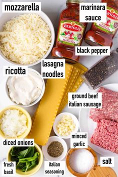 an image of ingredients to make italian meatloaf