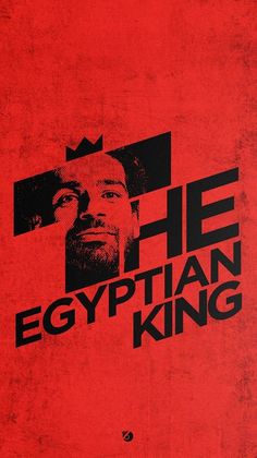 the egyptian king poster on red paper with black and white text that reads, the egyptian king