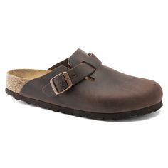 Boston Oiled Leather Habana | BIRKENSTOCK Birkenstock Flip Flops, Birkenstock Styles, Birkenstock Clogs, Boston Clogs, European Shoes, Mens Clogs, Birkenstock Boston, Birkenstock Madrid, Zermatt