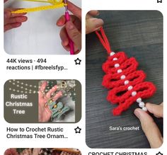 crochet christmas tree ornament with instructions