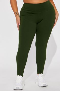 Available In Black, Charcoal, And Olive. High-Rise Legging Skinny Leg Full Length Stretch 95% Cotton 5% Spandex Imported | Running Around High Rise Legging in Hunter size 2X by Fashion Nova High Rise Leggings, Black Charcoal, Running Women, Fashion Nova, Full Length, High Rise, Spandex, Size Medium, Leggings