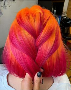 Ombre Dyed Hair, Aesthetics Nails, Exotic Hair Color, Hair Fairy, Diy Foods, Sunset Hair, Fashion Empire, Bold Hair Color