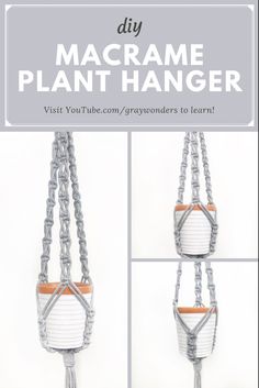 the macrame plant hanger is easy to make and looks like it could be used