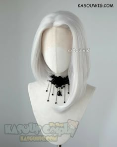 Kasou Wig, Asymmetric Bob, Gray Bob, Gray Wigs, Kawaii Wigs, Anime Wigs, Grey Wig, Cosplay Hair, Kawaii Hairstyles