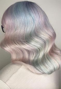 Pearl Hair Color, Baby Blue Hair, Hair Lights, Vegas Hair, Pearl Trend, Mint Hair, Peach Hair