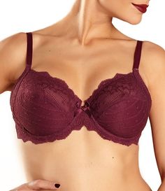 From Chantelle&#x2C; this bra features:seamed&#x2C; unlined 3-part cup underwire bramolded double-layer cups with side boning for supportfully adjustable strapsleotard-style back keeps straps from slippingfloral stretch-lace lays flat & is smooth under clothingcolumns & rows increase in upper cup sizeshook & eye back closure: 3 columns&#x2C; 2 rowspolyamide/spandexhand washImported. Elegant Underbust Bra With Adjustable Straps, Elegant Contoured Bra With Medium Bust Support, Contoured Full Cup Bra With Padded Cups, Fitted Full Cup Bra With Lined Body, Elegant Contoured Push-up Bra, Fitted Underwire Bra With Lined Body, Elegant Underwire Lined Bra, Bra Items, Rive Gauche