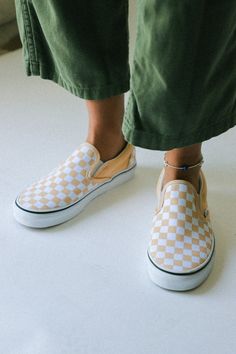 Prism Boutique, Vans Checkerboard, Summer Sale, Low Profile, Honey, Slip On, Elastic, Boutique, Sneakers