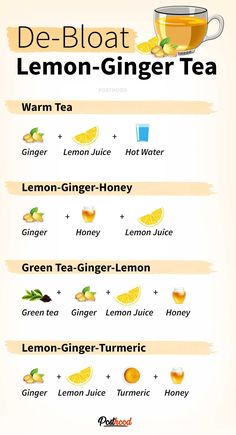 Lemon Ginger Tea, Ginger Honey Lemon, Ginger Tea Recipe, Turmeric And Honey, Best Herbal Tea, Baking Powder Uses