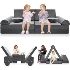 Kids play couch each module has a large size, It not only children love it, but also adults love it. This toddler couch set features 10-pieces: 4 basic seat cushion parts, 2 trapezoidal pillows, 2 round seat cushion parts for you Free combination. In addition to the children's sofa, you can also use your child's imagination to easily transform into a playroom, a rocket ship, a fort, a tunnel, a bed, 2 chairs and more. Enjoy the kid couch sofa converting different functions. Large space design, the toddler couch will be a fun explorer sofa for kids to play games, read, watch TV, rest or sleep. Meanwhile, this kids play couch is a decorative modular sofa for playrooms, bedrooms, children's rooms, nurseries, etc. It can develop your kid's social skills and creativity and reduces screen time. Ninja Room, House Playroom, Toddler Couch, Play Sofa, Fold Out Couch, Play Couch, Kids Couch, Social Skills For Kids, Boys Playroom