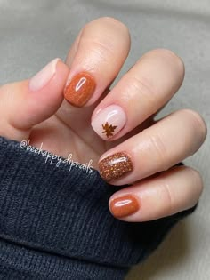 Trends Nails, Thanksgiving Nail Designs, Simple Fall Nails, Colorful Nails, Her Nails, Fall Acrylic Nails, Nails 2021