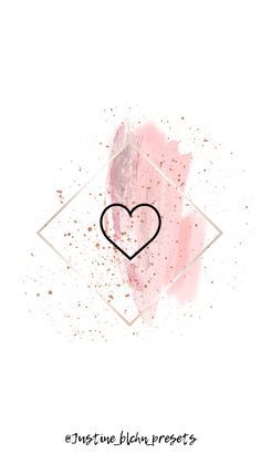 a pink heart is in the middle of a white background with a black outline on it