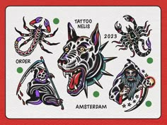 an image of tattoos on the back of a card