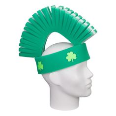 This St. Patrick´s Mohawk Headband will definitely make you stand out at your next Party, Hora Loca, Wedding, Corporate Event, Birthday, Quinceanera, or Halloween Party! It can be used as a wedding hats, top hats, photo booth props, or a party favor. Horns Headband, Elephant Hat, Long Horns, 88th Birthday, Foam Wigs, Best White Elephant Gifts, Reindeer Hat, Irish Party, White Elephant Party