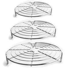 PRICES MAY VARY. 3-PIECE SET in 7.5", 9" and 10.5" INCHES, COMMERCIAL GRADE 304 STAINLESS STEEL ROUND COOLING RACKS: Perfect fit to use for air fryer, pressure cooker, instapot, metal steamer, bamboo steamer, pots & toaster ovens. You can also use this as a trivet to serve your pots of party dishes or to hold a roast chicken or turkey. HEAVY-DUTY, BUILT TO LAST: 3 Pack Round Cooling Racks for Baking is functional, practical, & versatile. Has 1-inch high legs that allow air to circulate. Best for Canning Rack, Cake Oven, Cooling Racks, Cooling Rack, Wire Racks, Party Dishes, Round Cake Pans, Oven Racks, Toaster Oven