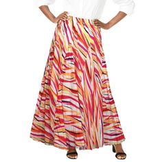 Jessica London Women's Plus Size Flowing Crinkled Maxi Skirt Elastic Waist 100% Cotton.A classic silhouette that offers everyday elegance. Hand-crinkled fabric that is delivered spiraled. Easy elastic waist. Fully lined. 36" length CottonMachine wash; imported Style & Fit Tips: This cotton crinkled skirt gives you the kind of cool that never goes out of style. In an iconic A-line silhouette, this must-have maxi is universally flattering for every body. Dress up with heels for a glamourous gather Crinkle Skirt, Crinkled Fabric, Everyday Elegance, Body Dress, Brand Style, Ladies Of London, Classic Silhouette, Plus Size Clothing, Size Clothing