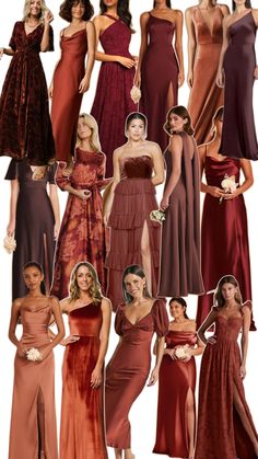 Autumn Bridesmaid Dresses, Black And Orange Wedding, Bridesmaid Dresses Color Palette, 30th Birthday Dinner, Bridal Dress Ideas, Deep Autumn Color Palette, Fox Wedding, Wedding Guest Outfit Ideas, Fall Bridesmaids