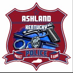 the logo for ashland kentucky police and security services, which is also used as a badge