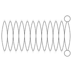 an abstract line drawing with curved lines and circles