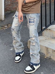 Ripped Jeans For Men, Jeans Online Store, Streetwear Denim, Spring Hoodie, Clothing Streetwear, Mens Fashion Jeans, Jeans For Men, Men Vintage, Jeans Online