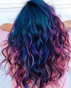 Hair Styles For Long Hair Color, Beautiful Hair Dye Ideas, Cool Hair Ideas Color, Wild Colored Hair, Vivid Balayage Hair, Creative Color Hair, Interesting Hair Color, Vivid Hair Color Ideas For Brunettes, Beautiful Hair Dye